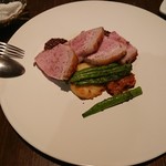 il luogo di TAKEUCHI - 兵庫県産豚ロースの炭火焼き　ビンコットとマスタードのソース 3,500円