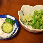 うなぎの宮 - 漬け物と薬味