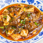 Koin specialty: handmade soft tofu made with cubed beef belly mapo tofu