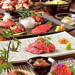 ご予約率93 3時間飲み放題付き全10品 馬刺し 和牛 ばくばく コース 5 980円 4 980円 歓迎会 送別会 飲み会 宴会に 肉と和sakeの個室居酒屋 ばく 五反田店 夢喰 大崎広小路 居酒屋 食べログ