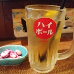 インディ庵 - ハイボール＆しそニンニク。