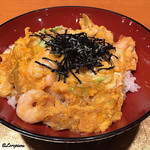 日本料理介寿荘 - ぷりぷり海老の卵とじ丼