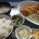 絆食堂 - 定食（とりのから揚げ＆チキンフライ）