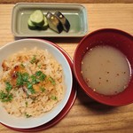 菊乃井 - 御飯(鱧御飯)、止椀(新牛蒡擦り流し)、香物、 