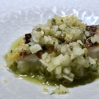 銀座うかい亭 - 玉葱をベースとしたラグロットソースで頂きますが、いい味わい。