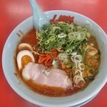 山岡家 - 地獄のウルトラ激辛ラーメン（脂少なめ・薬味ネギ）