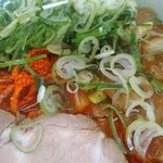山岡家 - 地獄のウルトラ激辛ラーメン（脂少なめ・薬味ネギ・アップ）