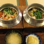 釜めし 串焼き 六左衛門 - カキ釜飯＆五目釜めし