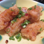 和食屋おはこ十八番 - 鶏天と甘めのみそだれがよく合います