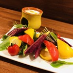Bagna cauda with fresh vegetables