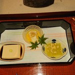 うかい鳥山 - 長芋そうめん、胡麻豆腐、冬瓜