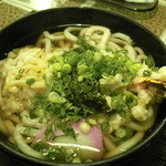 手打ちうどん　八介 - 料理写真:天婦羅うどん（６５０円）　海老は注文を受けてから揚げてくれますよ＾＾