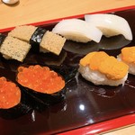 いちえ - 子持ち昆布、剣先イカ、いくら、ウニ