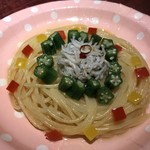 NEIRO - みんなで頂いたよ！（デコパ/オクラとしらすの和風パスタ/1,400円）