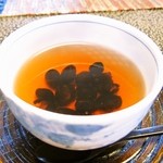 嵯峨沢館 - 2012/Jan.　お部屋で黒豆茶を淹れてくれました