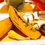 嵯峨沢館 - 2012/Jan.　八寸　新竹の子木の芽焼き