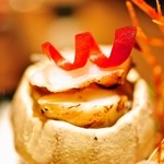 嵯峨沢館 - 2012/Jan.　造里　タコ、ツマは海藻です