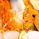 嵯峨沢館 - 2012/Jan.　造里　ボタンエビ、足は揚げてだされます。