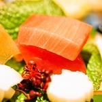 嵯峨沢館 - 2012/Jan.　造里　マグロ中トロと赤身