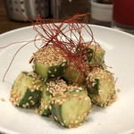 創作麺工房 鳴龍 - 「ごまきゅうり（梅ソース）」300円