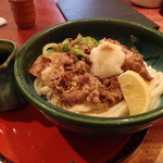 讃岐の味 塩がま屋 - 肉ぶっかけうどん冷　太麺　大　2玉　640円