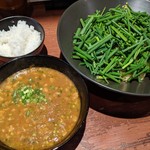 麺酒房　実之和 - かれーつけ麺(大盛)+ネギバカ