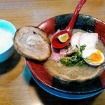 ラーメン おこじょ - のどぐろチャーシュー麺　1100円、ライス　100円