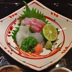 銀座 すが家 - 向付（いさき，ふぐ，生しらす）