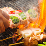 炭火焼き鳥食べ放題と博多野菜巻き串 個室居酒屋 結 横浜駅西口店