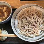 武蔵野うどん 一彩 - つけうどん並盛350g、きのこ汁