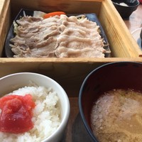 羅豚 ギンザ・グラッセ - 明太子のせご飯＋黒豚せいろ蒸し