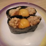 すし江戸 - うずら納豆