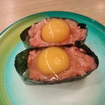 すし江戸 - うずら鉄火