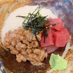 梅田まぐろバル マグシェ - マグロと納豆の山かけ仕立て