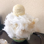 味の工房いちえ - かき氷 黒糖ミルク アイスのせ