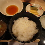 天ぷら ゆずや - ご飯とみそ汁