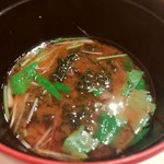 鮨 さわ田 - あおさと茗荷の赤だし