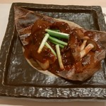 鮨 さわ田 - 野菜と鶏の八丁味噌焼き