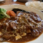 レストラン ウイング - ボイルドポークのローマ風1,790円＋Aセット(ライス・サラダ・ドリンク)580円