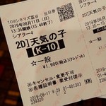 109シネマズ富谷コンセッション - チケット