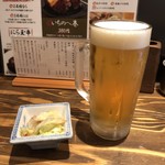 肉のいちのへ - 生ビール３８０円