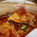 初志貫徹 - 一徹拉麺（大辛）　アップで撮影