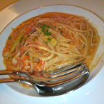 アスキア - 海老とアスパラガスのトマトクリームソース