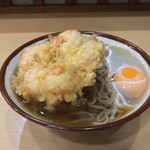 そばの神田 東一屋 - えびかき揚げそば＋生たまご！