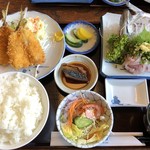 磯料理マルゴ - 黄金定食　大盛り　\1,700-