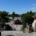 鶴岡八幡宮柳原休憩所 - 階段を登り、振り返った風景。