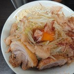 ラーメン二郎 - 小ラーメン@700+冷し汁なし@100 にんにく,あぶらコール