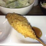 串あげ処 楽 - ふぐ（讃岐のふぐも地味に名物）
その小ぶりな中に 柔らかくてしっかりした魅力が詰まっている