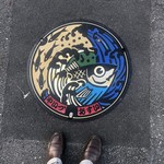 温石 - 焼津のマンホール。街歩きをした際、マンホールは記念に必ず撮影します