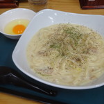 四ツ木製麺所 - かすボナーラうどん